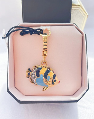 Juicy Couture 2009 bunte Emaille Kristall tropisch gestreift Fisch Charm YJRU3461 