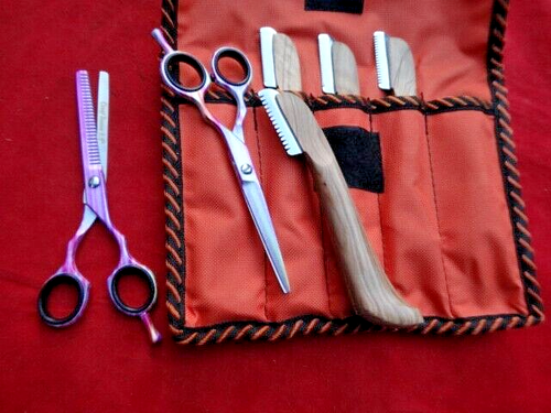 6 Pieces_Right Handed Pet Grooming Dog Stripping Knives comb Cat,Dog & Scissors - Picture 6 of 12