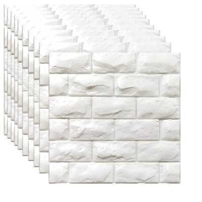 11 piezas de paneles de pared de ladrillo 3D, papel tapiz despegable y adhesivo