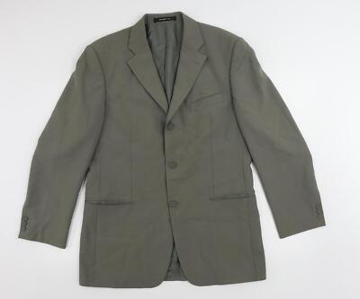 Balmain Mens Green Polyester Jacket Suit Jacket Size 40 Regular UK