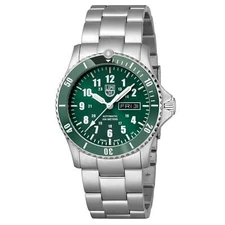 Luminox Men's Watch Sport Timer Automatic Green Dial Steel Bracelet Dive XS.0937