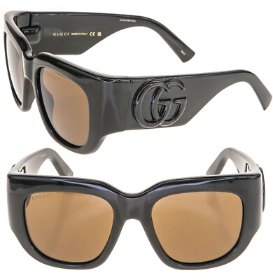 GUCCI LIDO 1545 Brown Oval Chunky Logo Gg1545S Sunglasses