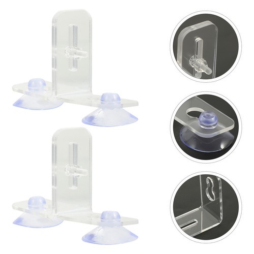 4 Sets Suction Cups for Aquarium Clear Dividers Fish Tank Clip Gadgets Fixtures