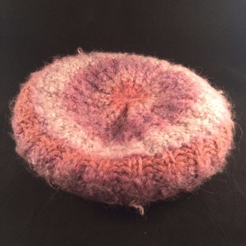 Vtg Purple Hues Wool Blend Hat Carson Pirie Scott Co Beret Double Layer Italy - Picture 5 of 7