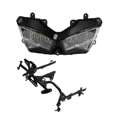 ＯＮ Headlight Clear Lens & Fairing Bracket Fit For Kawasaki ZX-4R ZX