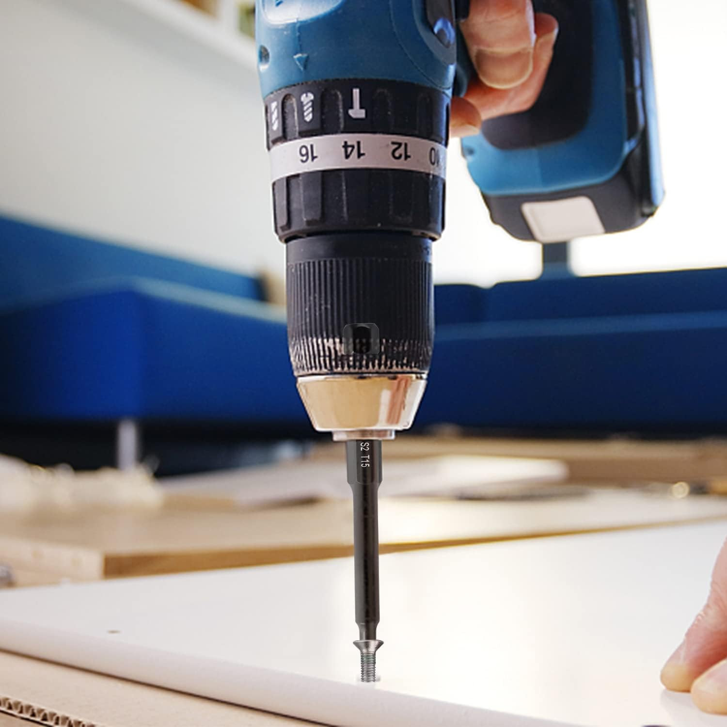 11PC Torx Bit Set, 4 Inch Long Tamper Proof Star Screwdriver Bit Set, 1/4" Hex S