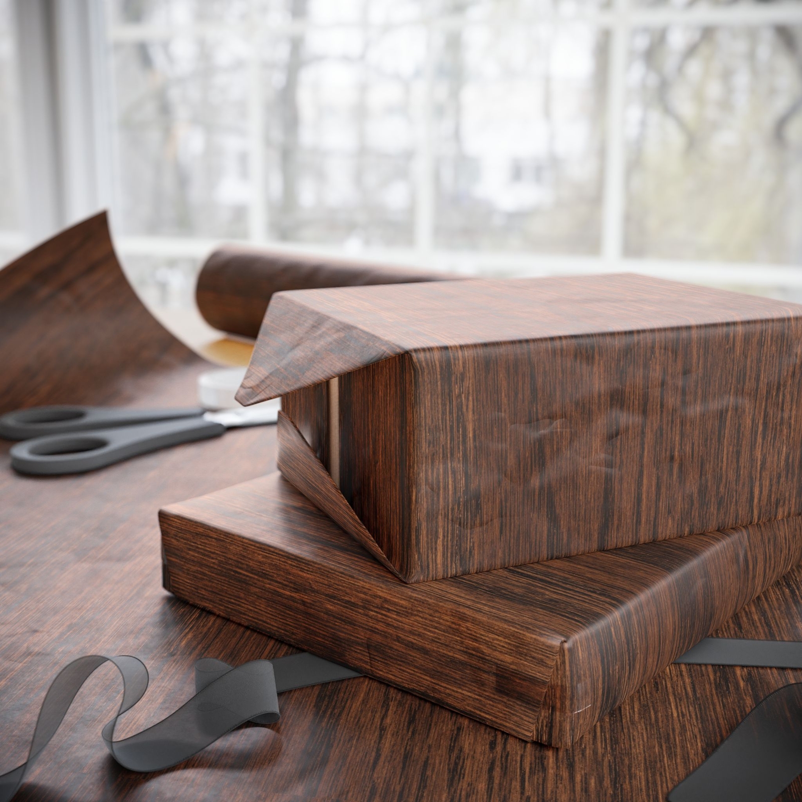 Wood Grain Print Wrapping Papers