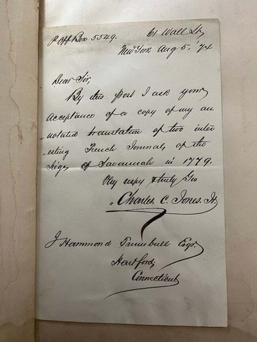 Charles C Jr Jones / Siege of Savannah in 1779 As Described in Two Signed 1st ed - Picture 5 of 5