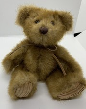 First  Main MINKY Brown BEAR Plush with Corduroy Paws 7" Stuffed Animal bx15