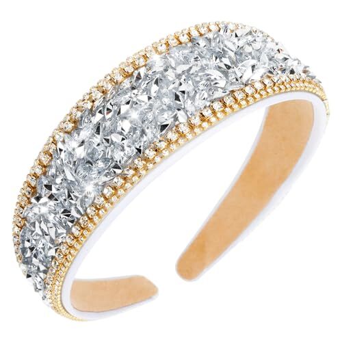 Rhinestone Headband Headband for Women Girls Hair Accessories Diamond Silver