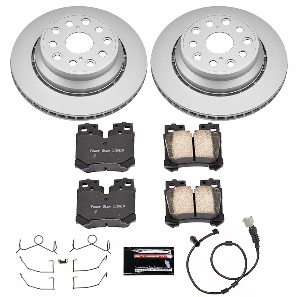 Juego de 2 ruedas traseras CRK4689 Powerstop discos de freno y pastillas para Lexus LS460 07-09 Foto 3 de 3