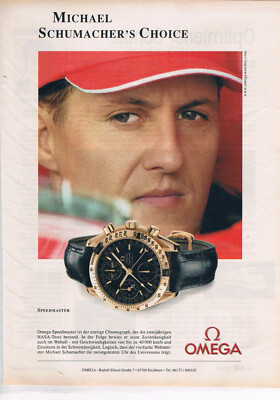 Omega Werbeanzeige Werbung Omega Michael Schumacher #6 NG 