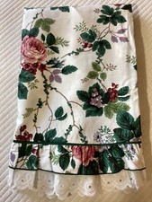 Waverly  Pleasant Valley “Valley Bouquet"  Eyelet Ruffle  Twin Flat Sheet  NEW