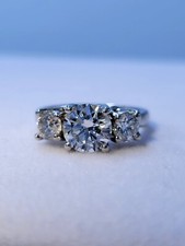 platinum moissanite diamond ring