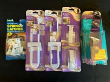 Lot of Child Safety Sliding Cabinet Drawer Locks Catches Baby Proof Home