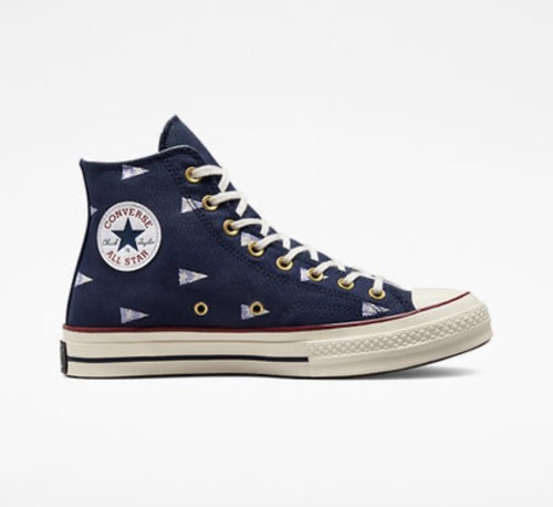 Converse Chuck 70 Sneakers Sz 9 High Nautical Flag Navy Blue Men Unisex A04965C - Picture 6 of 10