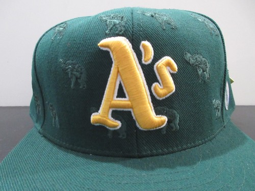 Oakland Athletics A's Hat Cap Fitted Mens 7 3/8 Green Baseball American Needle - Picture 2 of 8