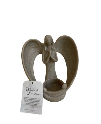 Herco Professional Heart Praying Angel Candle Holder Figurine (C1)
