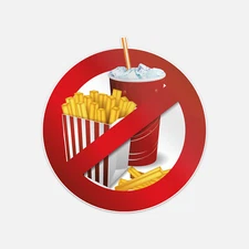 No Food And Drink Vinyl Sticker Decal