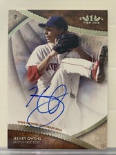 2017 Topps Tier 1 Break Out Autographs #BOA-HOE Henry Owens #149/180 AUTO