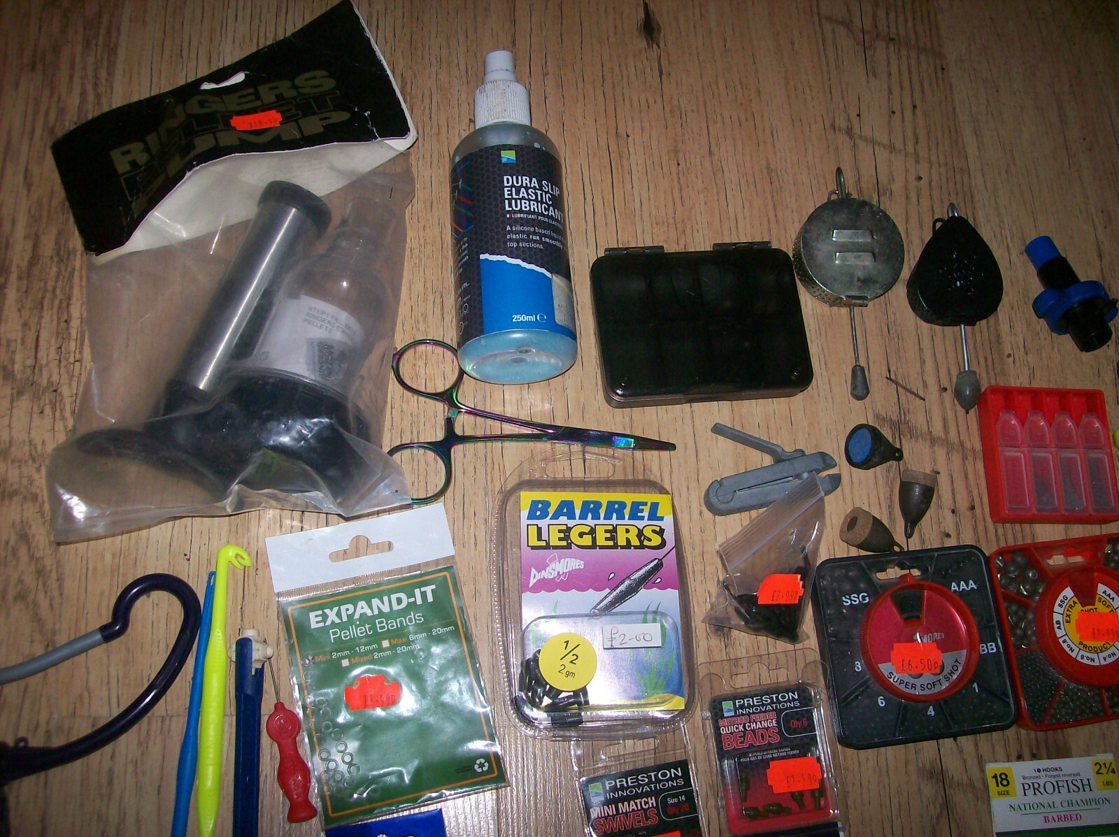 joblot of terminal fishing tackle preston innovations, ringers , guru