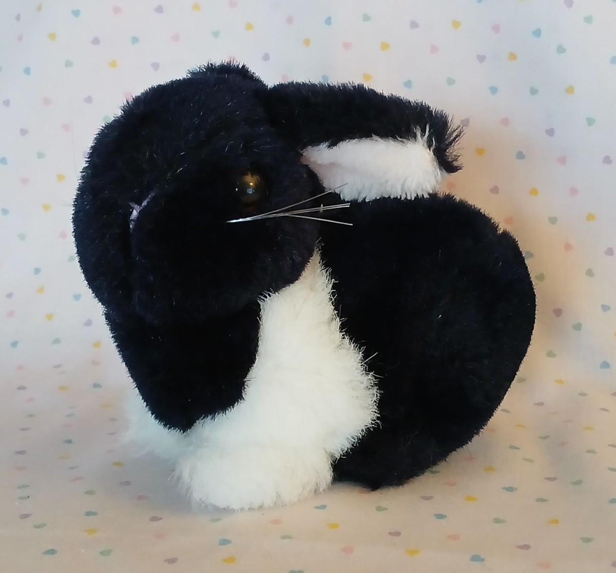 Vintage 1986 Applause Black White Dutch Bunny Rabbit Holly Hares