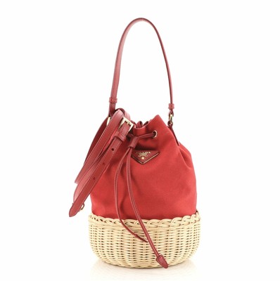 drawstring bucket bag canvas