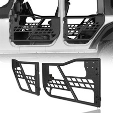 4pcs Tubular Half Doors Offroad Trail Doors For 2007-2018 Jeep Wrangler Jk 4door