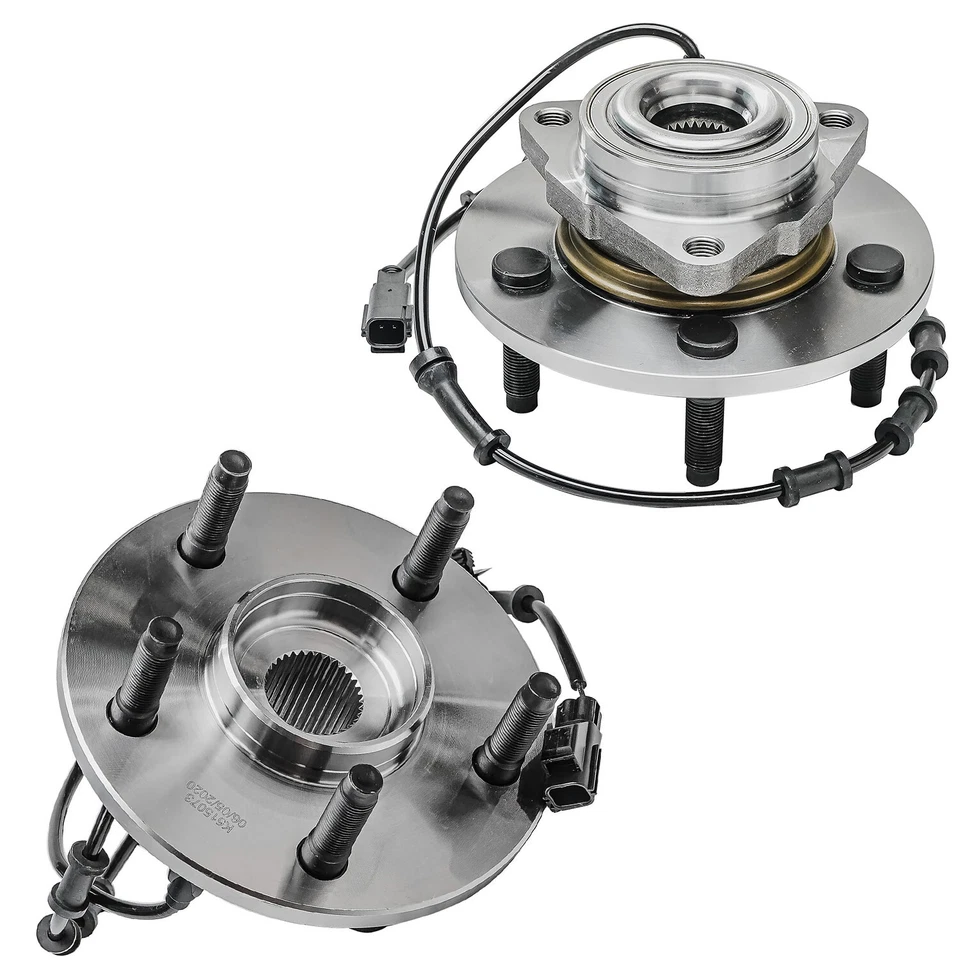 Bujes de cojinete de rueda delantera de piñón y cremallera de 3 piezas para Dodge Ram 1500 2002-2005 con ABS Foto 3 de 4