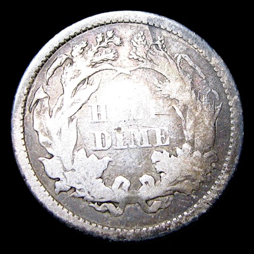 1861 Seated Liberty Half Dime Silver ---- Nice Coin ---- #199T - Picture 2 of 2