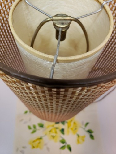 Vtg. Mid Century 24” Danish Table Lamps Gruvwood Teakwood Rattan ShadeNOTWORKING - Picture 7 of 24