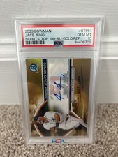 2023 Bowman Scouts Top 100 Auto Gold Ref Jace Jung PSA 10 34/50
