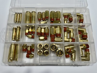 Brass D.O.T Push in Fittings-53pcs *Swivel 90 Elbows-MADE IN USA