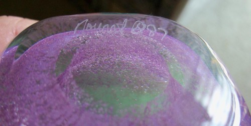 Michael Nourot Glas Studio Briefbeschwerer 1987 4" - Bild 8 von 8