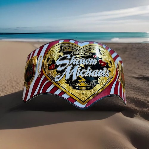 Shawn Michaels HBK Heart-Shaped Championship Replica Belt Limited Edition 2mm - Picture 8 of 13