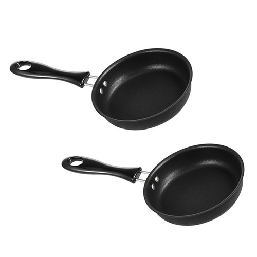 2 Pcs Mini Frying Pan Small Skillet for Eggs Pans Nonstick Child