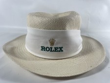 Rare Rolex "Concourse Pebble Beach" Hand Woven Straw Hat Unisex Golf Polo Watch