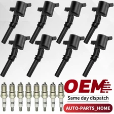 8x Spark Plugs & 8 Pack Ignition Coils DG508 For Ford F-150 Lincoln 4.6L 5.4L
