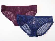 2 VTG Victoria's Secret 2016 Signature Lace Bikini Panties Lot MEDIUM