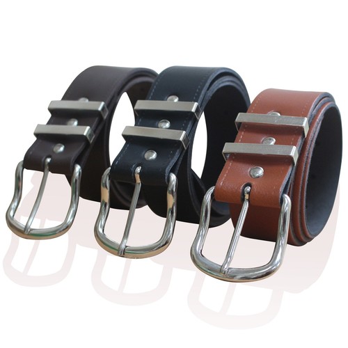 MENS LEATHER BELTS BLACK BROWN TAN 