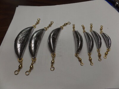 (5-24) CRESCENT BANANA MOOCHING SPIN SINKERS 1-1/2