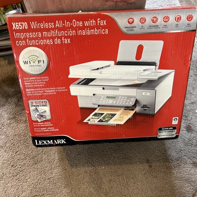 LEXMARK X6570 WIRELESS ALL IN ONE WITH FAX COLOR PRINTER INKJET MODEL 13R0235