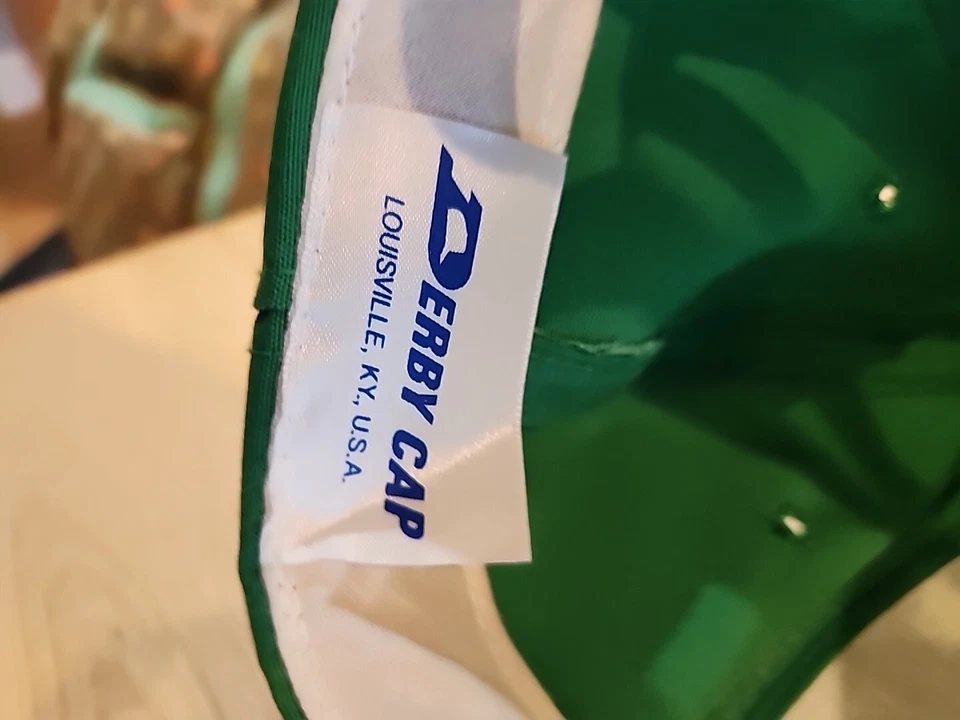 🔥 Винтаж • Augusta Masters • Дерби крышка с ремешком назад веревки шляпа один размер сделано в США - Изображение 2 из 4