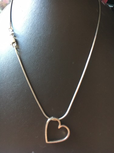 925 sterling silver heart pendant and 