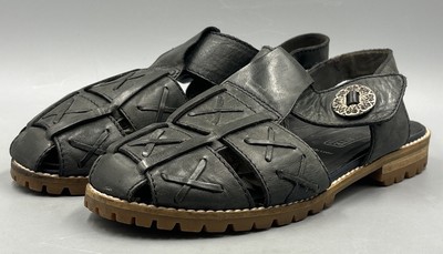 Remonte Schuh Manufaktur Echt Leder Damen Sandalen Neu UK 5 38 Dunkel Oliv Grün