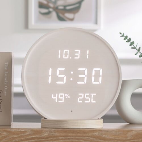 wireless LED digital Clock Date Temperature Humidity Calendar Day Clock - Picture 9 of 11