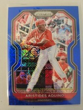 Aristides Aquino Blue Mojo 136/199 2021 Panini Prizm Baseball