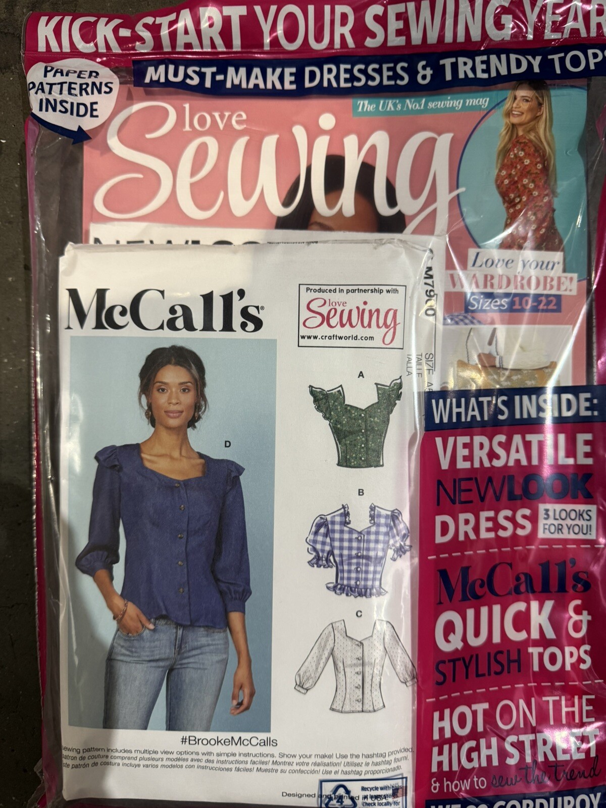 Love Sewing magazine #143 2024 Kick-start your sewing year: Dresses & Tops