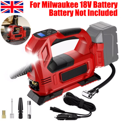 Digital Air Compressor Cordless Tire Inflator Pump for Milwaukee