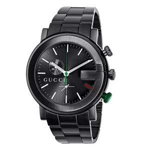 NEW Véritable GUCCI G-Chrono 101 G Noir PVD Chronographe 44mm Les hommes regardent YA101331